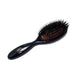 ELEVATE HAIR Cushion Brush by VESS with black handle and nylon-boar bristles, featuring gold Elevate logo for smooth, shiny hair.