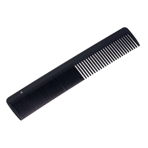 Aveda Arts Carbon Fine Tooth Comb with combined fine and wide teeth, perfect for styling and detangling, featuring the Aveda "A" on the spine