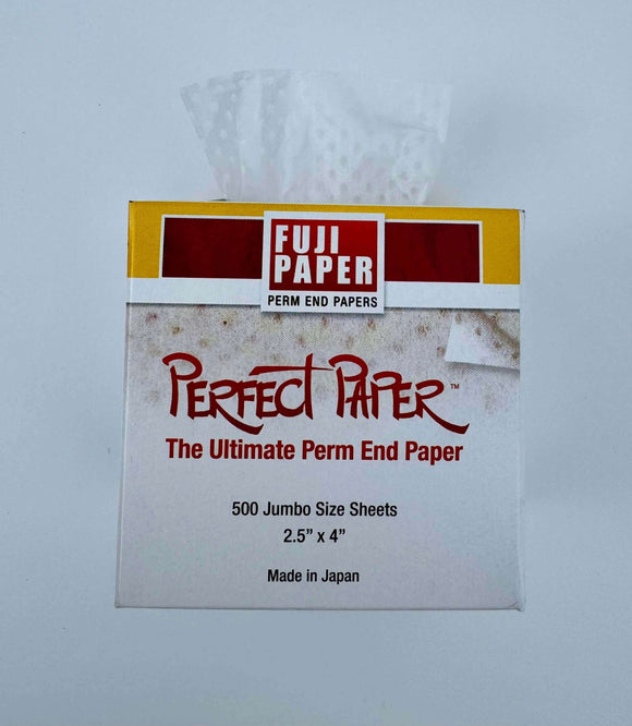 Fuji Paper Perm End Papers in Self-Dispensing Box, 500 Jumbo Size Sheets, 2.5" x 4", Made in Japan