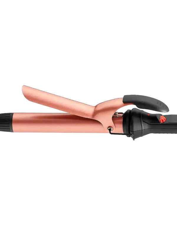 CRX450 Tourmaline Ceramic 1.25 Inch Curling Iron with adjustable heat dial and dual voltage, ideal for creating smooth curls on all hair lengths