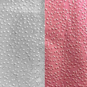 Blush and silver Colortrak foil sheets with textured surface for hair coloring