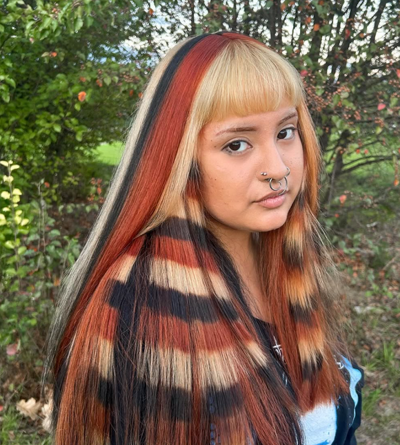 The Calico Color Trend: Patchwork Hair That’s Turning Heads