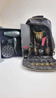 Educator Kit with backpack, hair dryer, thermal brushes, combs, balayage board, and elevate gold clips exclusively for Neill and AVEDA educators.